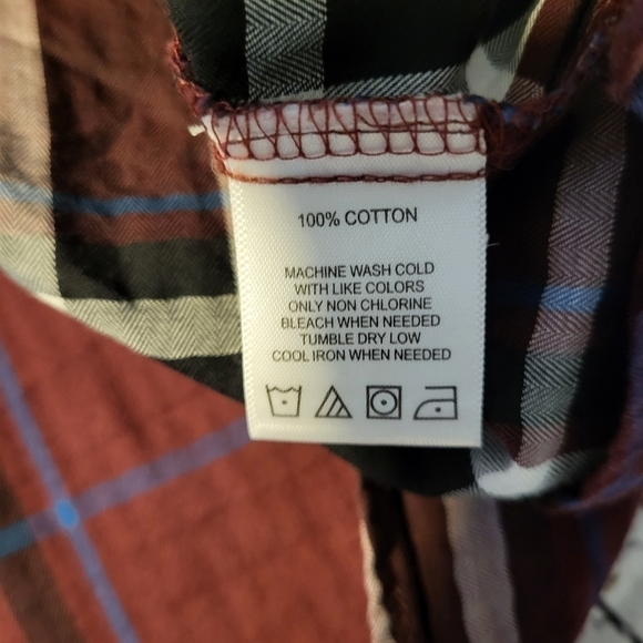 Foxcroft NYC Button Down Plaid Shirt Size 12 - Picture 7 of 10